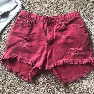 Vintage high waisted classic Sonoma red cut offs